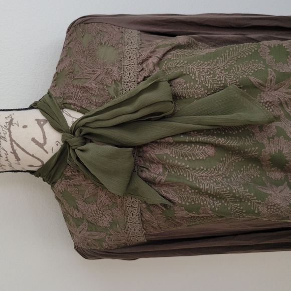 NWOT Anthropologie Tiny Isla‎ Green Long Sleeve Dress XS - Picture 5 of 11